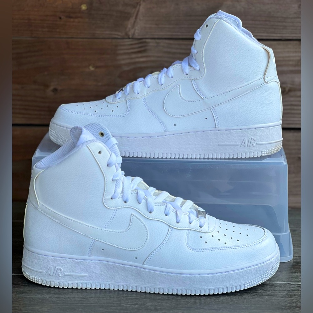 Nike Air Force 1 Men's Triple White High Tops Size 12 US 315121-115